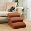 Teddy Velvet Dog Stairs – Waterproof, Non-Slip Pet Ramp with 33D Foam Support & Soft Fleece Cover for Older, Injured & Short-Legged Dogs Pet Removable Step Machine Washable
