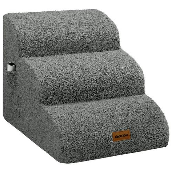 Teddy Velvet Dog Stairs – Waterproof, Non-Slip Pet Ramp with 33D Foam Support & Soft Fleece Cover for Older, Injured & Short-Legged Dogs Pet Removable Step Machine Washable