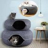 Interactive round Cat Tunnel Donut Nest Felt Kittens Bed House Scratcher Sleeping Cushion Pet Toy for Cats