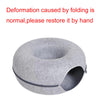 Interactive round Cat Tunnel Donut Nest Felt Kittens Bed House Scratcher Sleeping Cushion Pet Toy for Cats