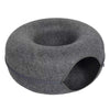 Interactive round Cat Tunnel Donut Nest Felt Kittens Bed House Scratcher Sleeping Cushion Pet Toy for Cats