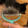 Uproot Clean Deshedder for Dogs, Cats, and Bunnies - Grooming Tool for Medium and Long-Haired Pets
