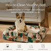 Medium Dog Bed Indestructible Washable Waterproof Cover Calming Memory Foam, Plush Crate for Dogs - 35 Inch, up to 60Lbs, Non Slip Couch, Premium Donut Bolster Sides Stone Grey