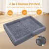 Extra Large Orthopedic Memory Foam Dog Bed Waterproof Bolster Couch with Removable & Washable Cover for Large Dogs