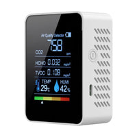 Air Tester Smart Air Detector Clear Display CO2 TVOC HCHO Air Quality Monitor for Bedroom Testing Monitoring Detection Home Use