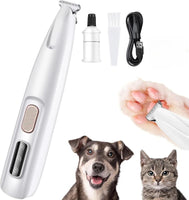 Professional Pet Hair Trimmer with LED Light - Cordless Dog & Cat Grooming Clippers