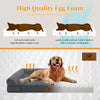 Extra Large Orthopedic Memory Foam Dog Bed Waterproof Bolster Couch with Removable & Washable Cover for Large Dogs