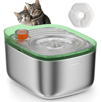 Apetdola Stainless Steel Cat Water Fountain  4.5L Quiet Flow