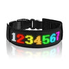 LED Multicolor Display Pet Dog Collars Programmable Multilingual Scrolling Customized Animations Rechargeable Glowing Necklace