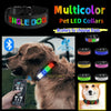 LED Multicolor Display Pet Dog Collars Programmable Multilingual Scrolling Customized Animations Rechargeable Glowing Necklace