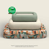 Medium Dog Bed Indestructible Washable Waterproof Cover Calming Memory Foam, Plush Crate for Dogs - 35 Inch, up to 60Lbs, Non Slip Couch, Premium Donut Bolster Sides Stone Grey