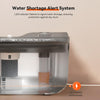 Apetdola Cat Water Fountain Stainless Steel 4.5L/158Oz Wired Cat Water Dispenser Indoor Quiet Pump Colorful Water Level Float