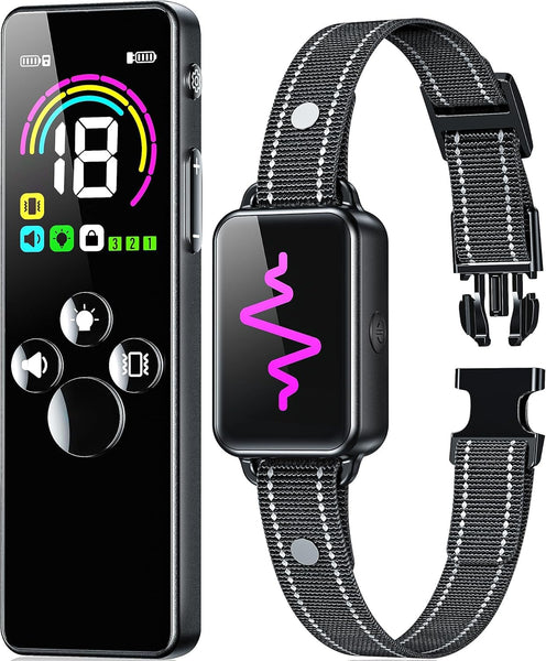 Dog Training Collar with Remote,  Dog Training Collar IP67 Waterproof, Training Collar for Large Medium Small Dogs, Rechargeable E-Collar for Dogs with 4 Modes Beep, Vibration (Black)