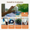 3MP 2K WiFi Window Camera with Motion & Night Vision