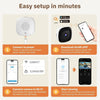 3MP 2K WiFi Window Camera with Motion & Night Vision