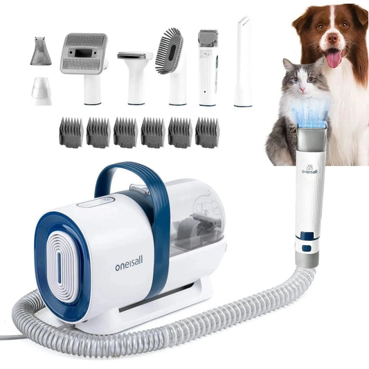 7-in-1 Low Noise Dog Grooming Vacuum with Dust Cup