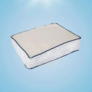 Grey Diamond Cushion Dog Bed