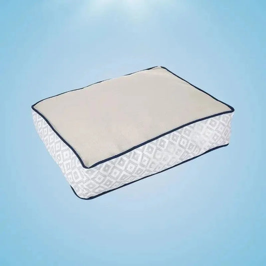 Grey Diamond Cushion Dog Bed